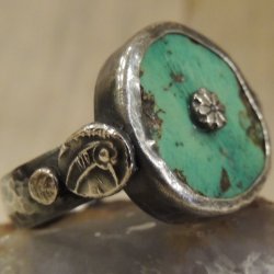 TURKUAZLI SİMURG YÜZÜK(SATILDI)