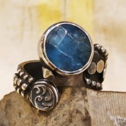 BLUE APATİTE TAŞLI YÜZÜK(SATILDI)