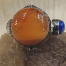 LAPİSLİ DAMLA KEHRİBAR YÜZÜK(SATILDI)